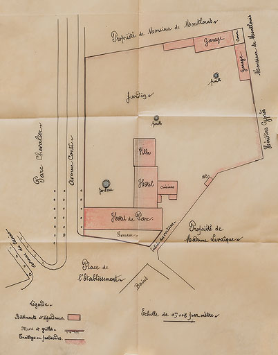 Plan-masse et de situation ancien (non daté).