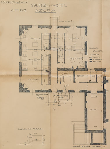 Plan du pavillon annexe ("Azura").