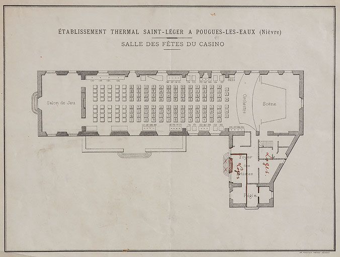 Plan du casino construit en 1860-1863.