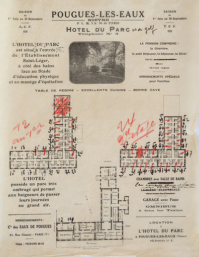 Plan de l'hôtel.