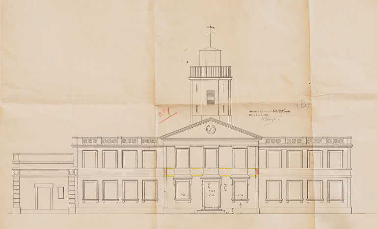 Façade principale de l'établissement avant la création du décor en stuc par Juliot, Jouannaud et Ferrien en 1912.