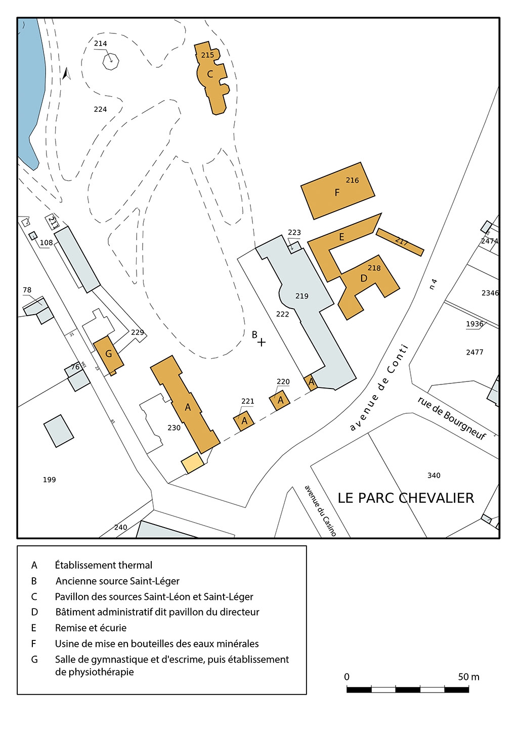 Plan-masse et de situation, extrait du plan cadastral (2021). ; Plan-masse et de situation, extrait du plan cadastral (2021).