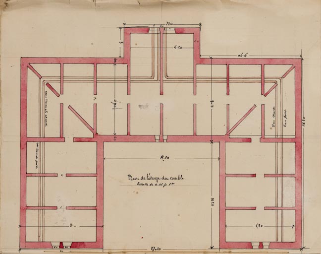 Plan des combles (1895).