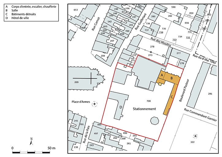 Plan-masse et de situation. Extrait du plan cadastral, 2021, section BL, 1/1 000.
