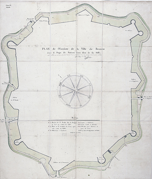 Plan de l'Enceinte de la Ville de Beaune. 1785.