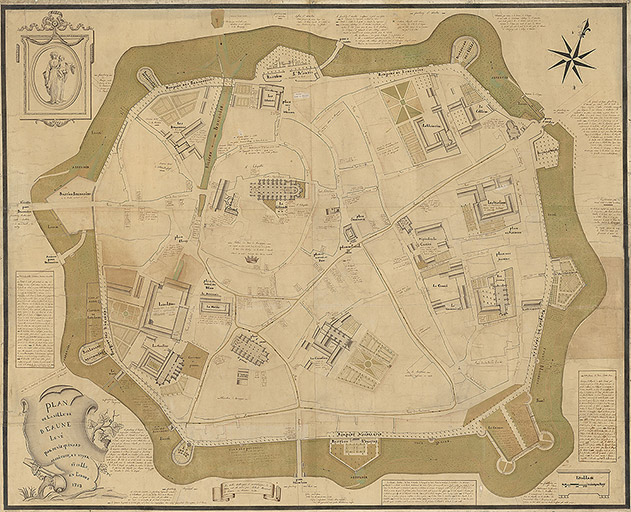 Plan de la ville de Beaune. 1783.