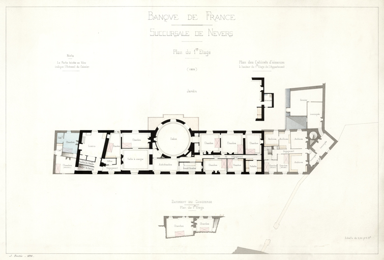 Plan du premier étage (1896).