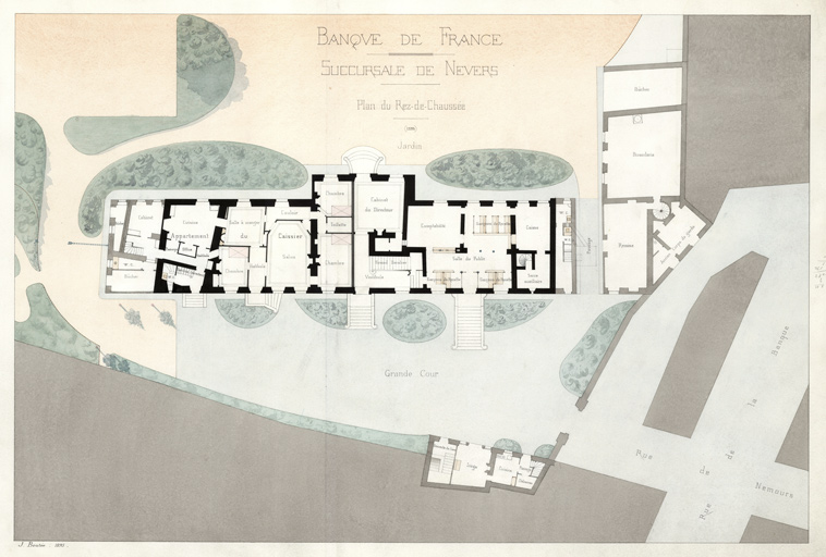 Plan du rez-de-chaussée (1895).