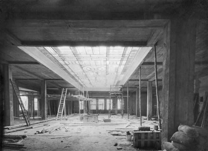 Chantier de construction (vers 1925).