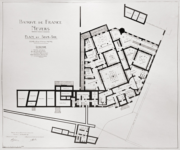 Plan du sous-sol (30 novembre 1927).