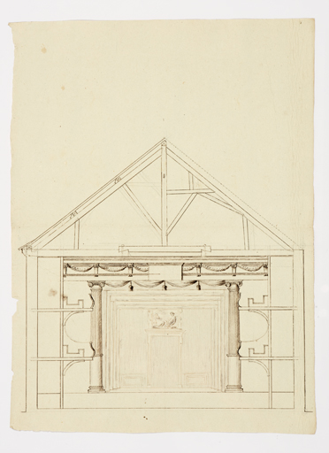[Théâtre : coupe transversale]. S.d. [an IX (1800-1801) ?].