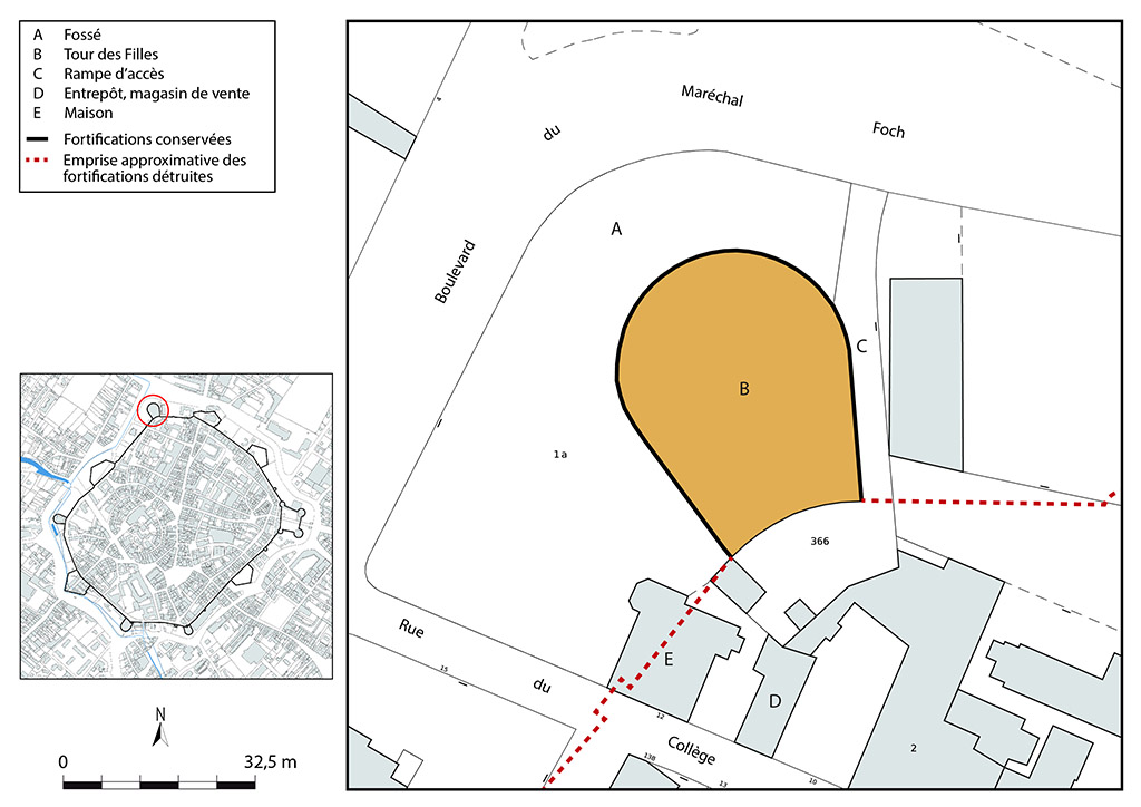 Plan-masse et de situation. Extrait du plan cadastral, 2024, 1/650.