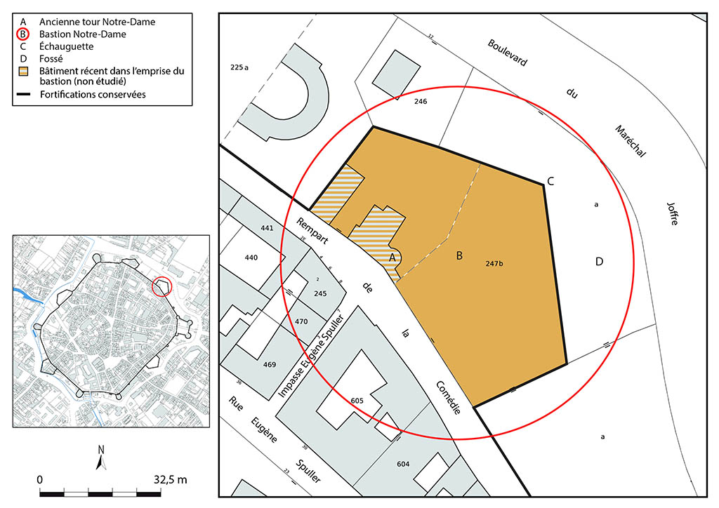 Plan-masse et de situation. Extrait du plan cadastral, 2024, 1/650.