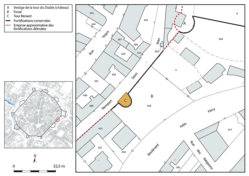 Plan-masse et de situation. Extrait du plan cadastral, 2024, 1/650.