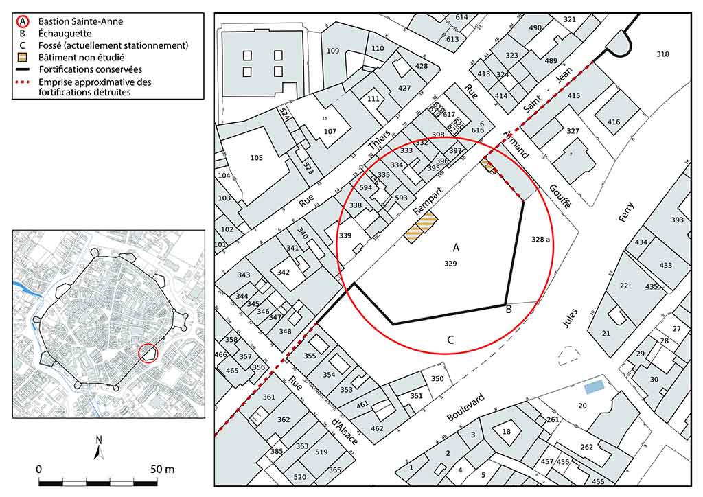 Plan-masse et de situation. Extrait du plan cadastral, 2024, 1/1 000.