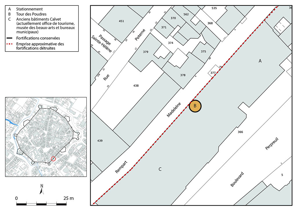 Plan-masse et de situation. Extrait du plan cadastral, 2024, 1/500.