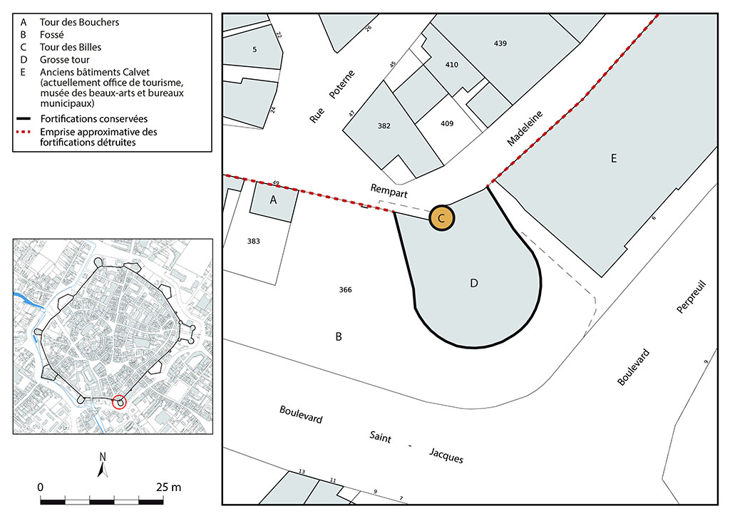 Plan-masse et de situation. Extrait du plan cadastral, 2024, 1/500.