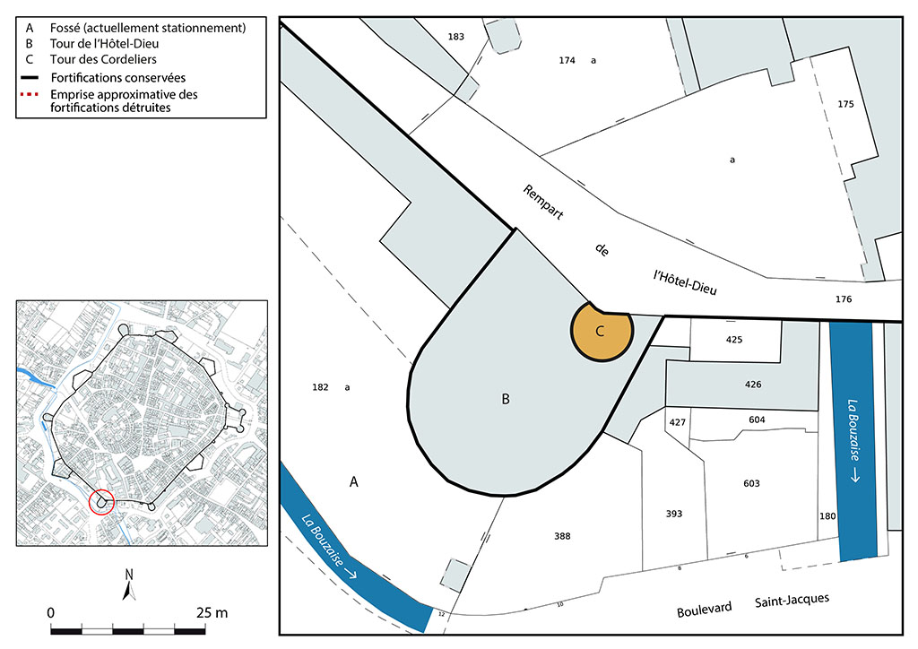 Plan-masse et de situation. Extrait du plan cadastral, 2024, 1/500.