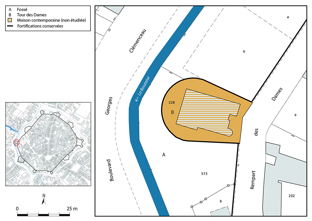 Plan-masse et de situation. Extrait du plan cadastral, 2024, 1/500.