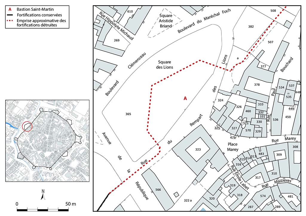 Plan-masse et de situation. Extrait du plan cadastral, 2024, 1/1 000.