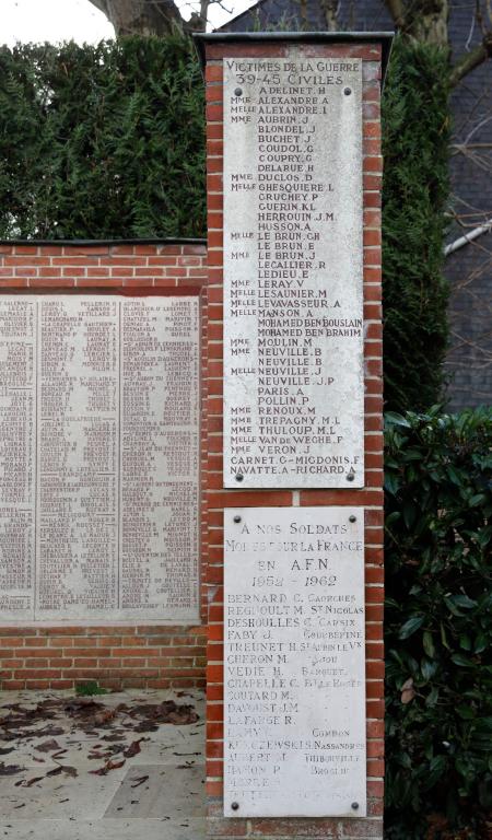 Plaques de l'aile droite, détail.