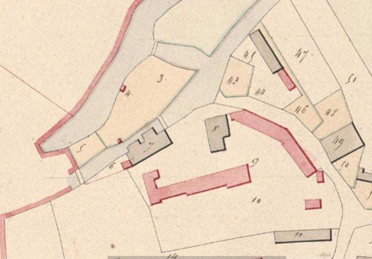 Extrait du cadastre napoléonien, Douville-sur-Andelle, 1836 (AD Eure. 3 PL 669/2).