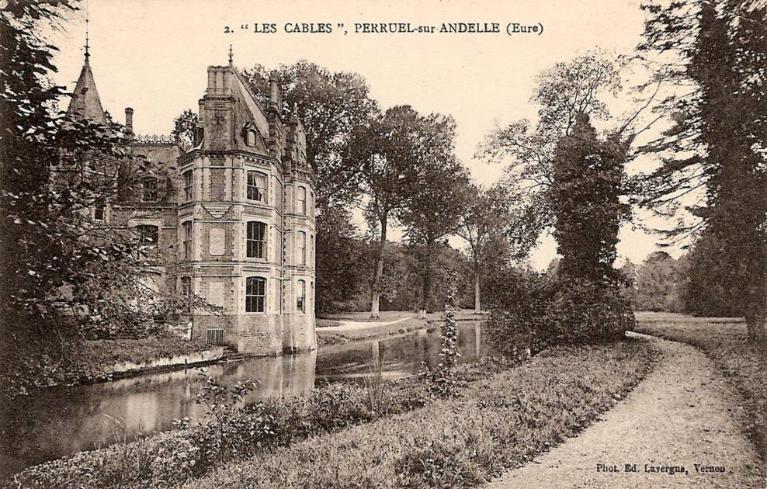 Les câbles.- Carte postale, photog-.-éd. Lavergne, Vernon, vers 1910 (Collection particulière).