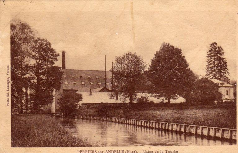 Usine de la Tourbe.- Carte posatle, photogr-ed. Lavergne, Vernon, vers 1910 (Collection particulière).