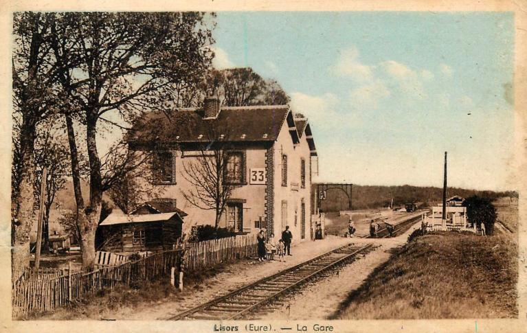 La gare.- Carte postale, vers 1920 (Collection particulière).