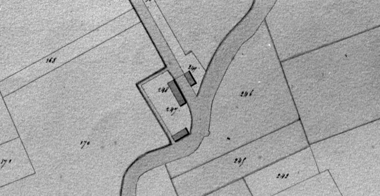 Extrait du cadastre nopaléonien de Romilly-sur-Andelle, section C, parcelles 247, 248 et 249, 1835 (AD Eure. 3 PL 685).