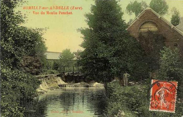 Vue du Moulin Pouchet.- Carte postale, vers 1910. (Collection particulière).