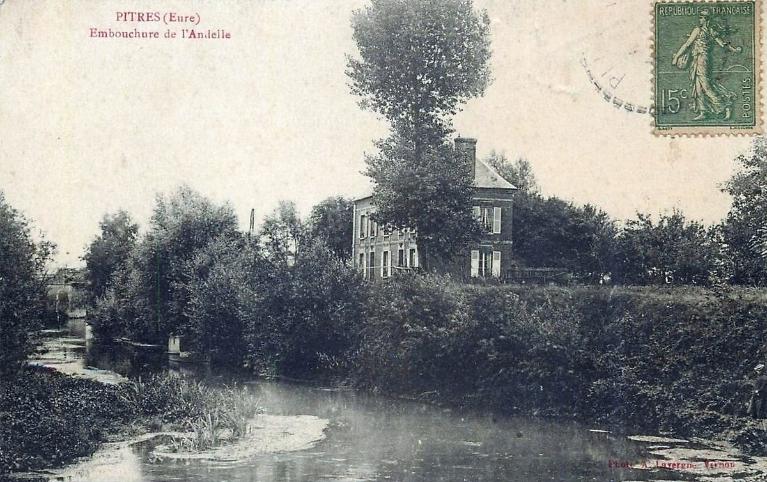 Embouchure de l'Andelle.- Carte postale, photogr. A. Lavergne, Vernon, vers 1920 (Collection particulière).