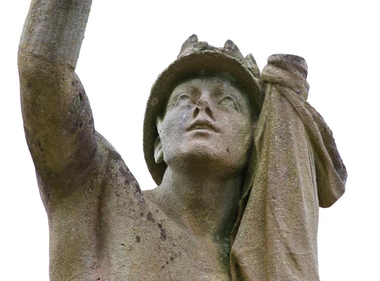 Buste du soldat, détail.