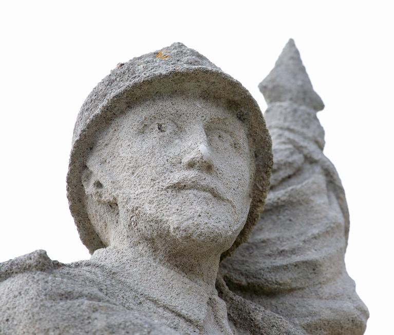 Tête du soldat, détail.