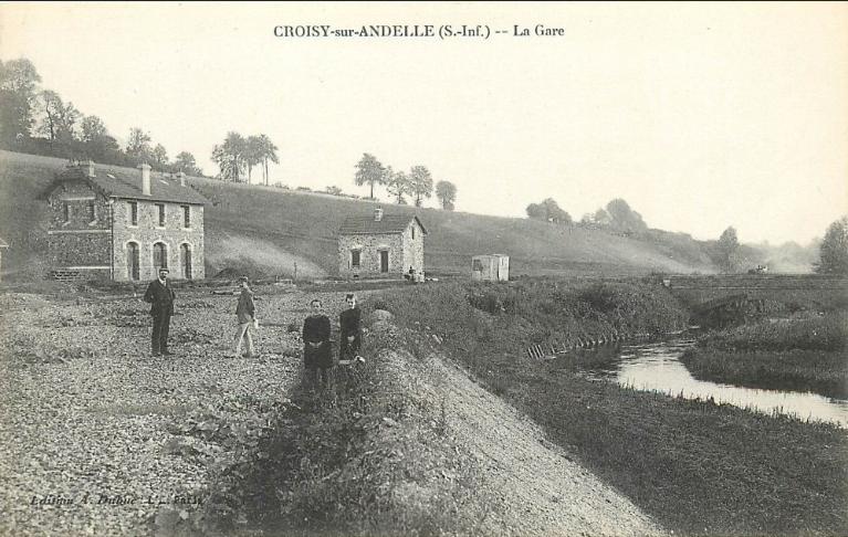 La gare.- Carte postale, éd. Dubuc, Paris, vers 1910 (Collection particulière).