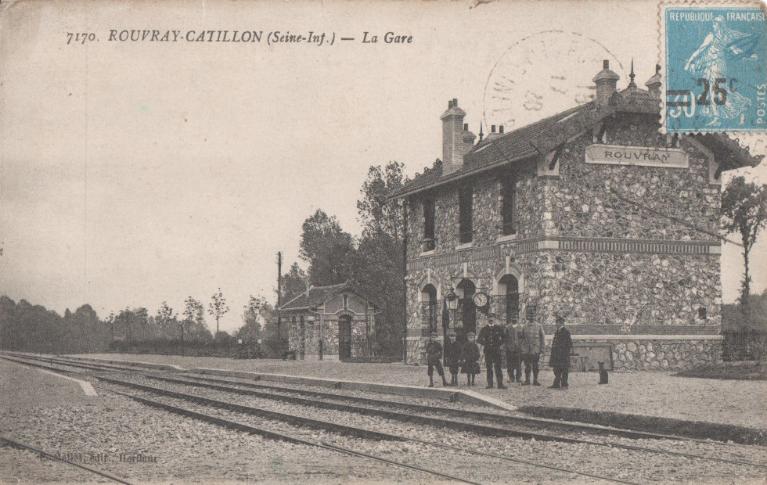 La gare.- Carte postale, vers 1910 (Collection particulière).