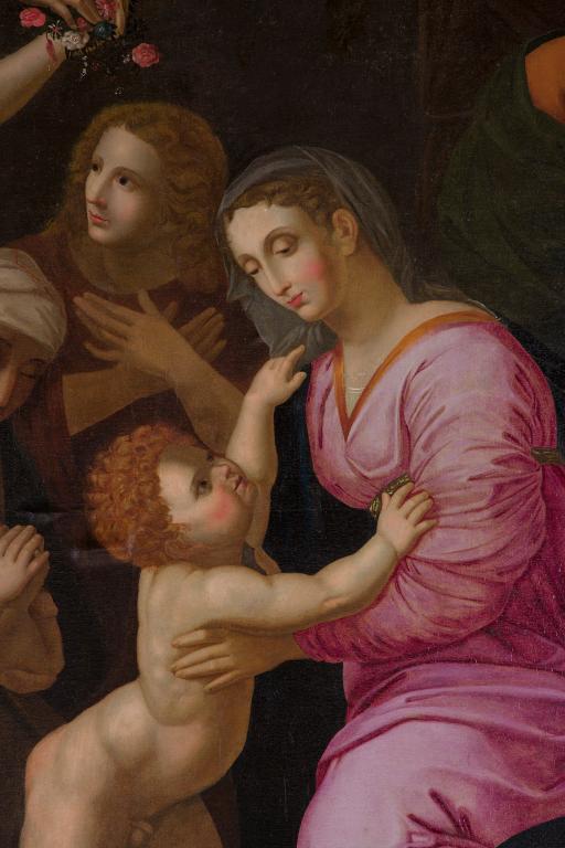 Détail : Vierge et l'Enfant. 