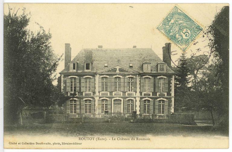 ROUTOT (Eure). Le Château du Roumois (XVIe siècle). - Carte postale, [vers 1900], cliché et collection Douthwaite, photo, libraire-éditeur. (AD Eure, 8 FI). ; ROUTOT (Eure). Le Château du Roumois (XVIe siècle). - Carte postale, [vers 1900], cliché et collection Douthwaite, photo, libraire-éditeur. (AD Eure, 8 FI).