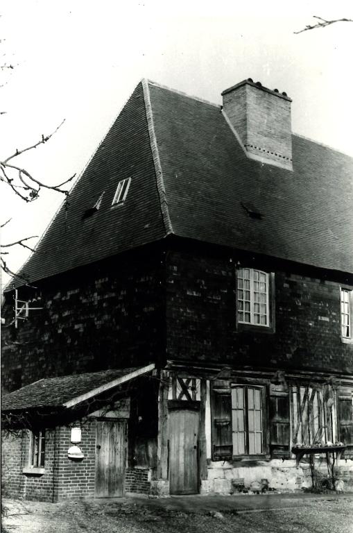 Détail de l'élévation.- Photographie ancienne, Parc de Brotonne, 1971. 