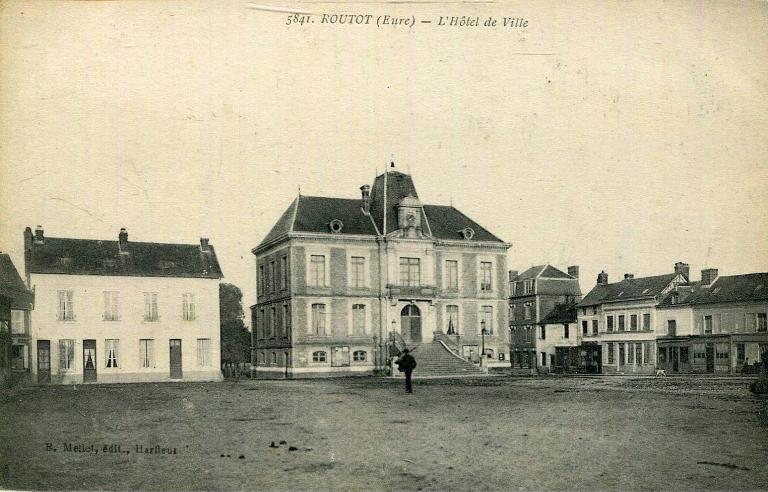 5841. ROUTOT (Eure) - L'Hôtel de ville.- Carte postale, [vers 1900], E. Mellet éditeur, Harfleur. (Collection particulière).