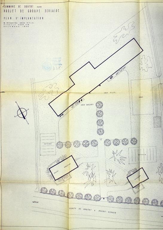 Plan de situation.- Diazographie, Maurice Novarina, 1954. (AD Eure, 5O6/607).