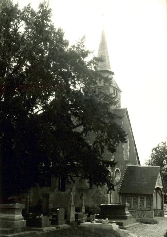 Angle nord-ouest.- Photographie du Parc de Brotonne, 1971. 