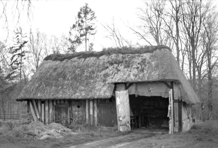 Remise ou bucher.- Photographie du Parc de Brotonne, 1971. 