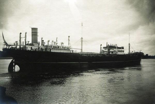Lancement du pétrolier Orkanger.- Photographie, 1928 (Coll. part.).