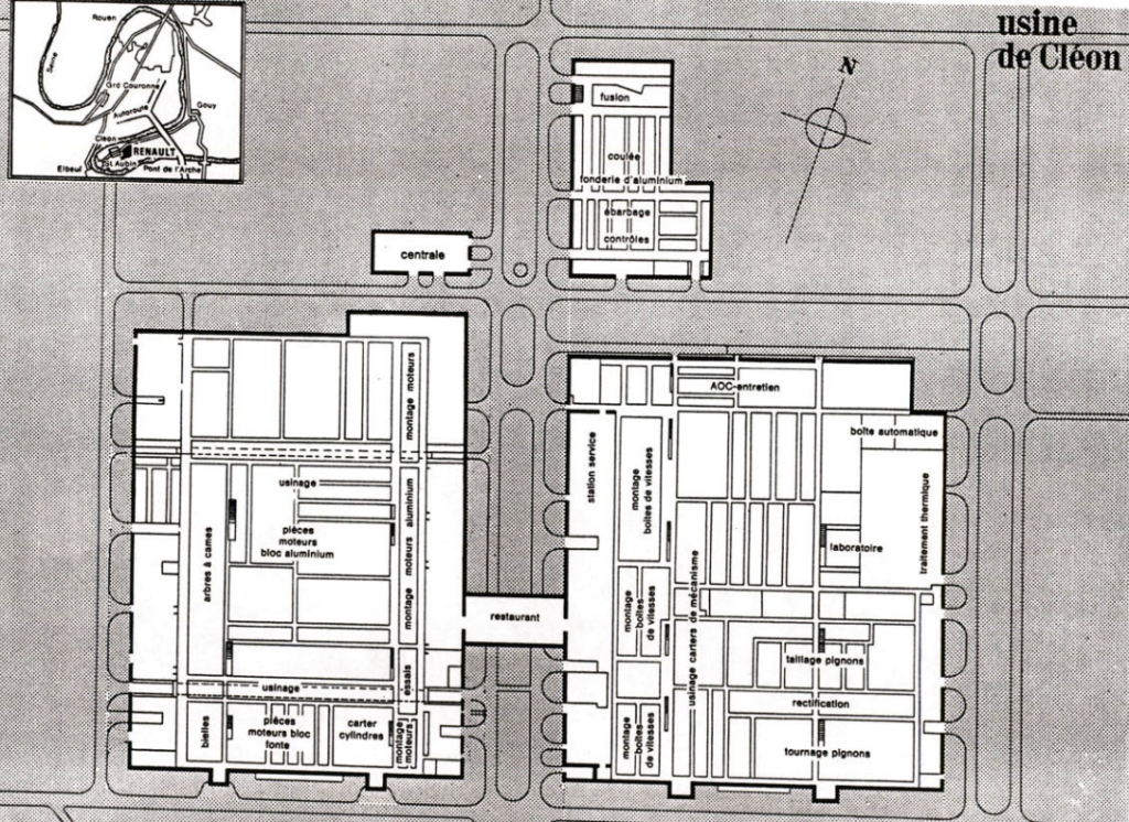 Plan de l'usine.- Plan, vers 1969 (Coll. Renault).