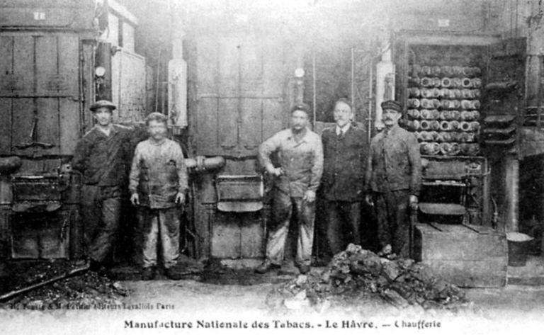 Chaufferie.- carte postale, vers 1910 (Coll. part.).