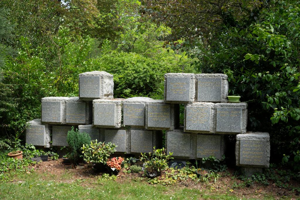 Détail d'un des deux groupe de cases. 