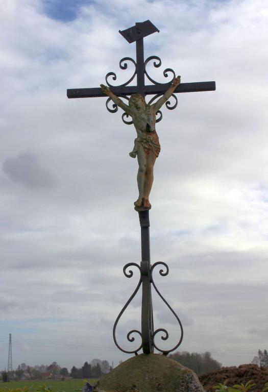 Croix des bruyères, détail du Christ en croix. 