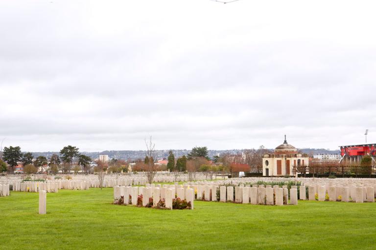 Carré militaire du Commonwealth, vue d'ensemble depuis le sud-ouest.