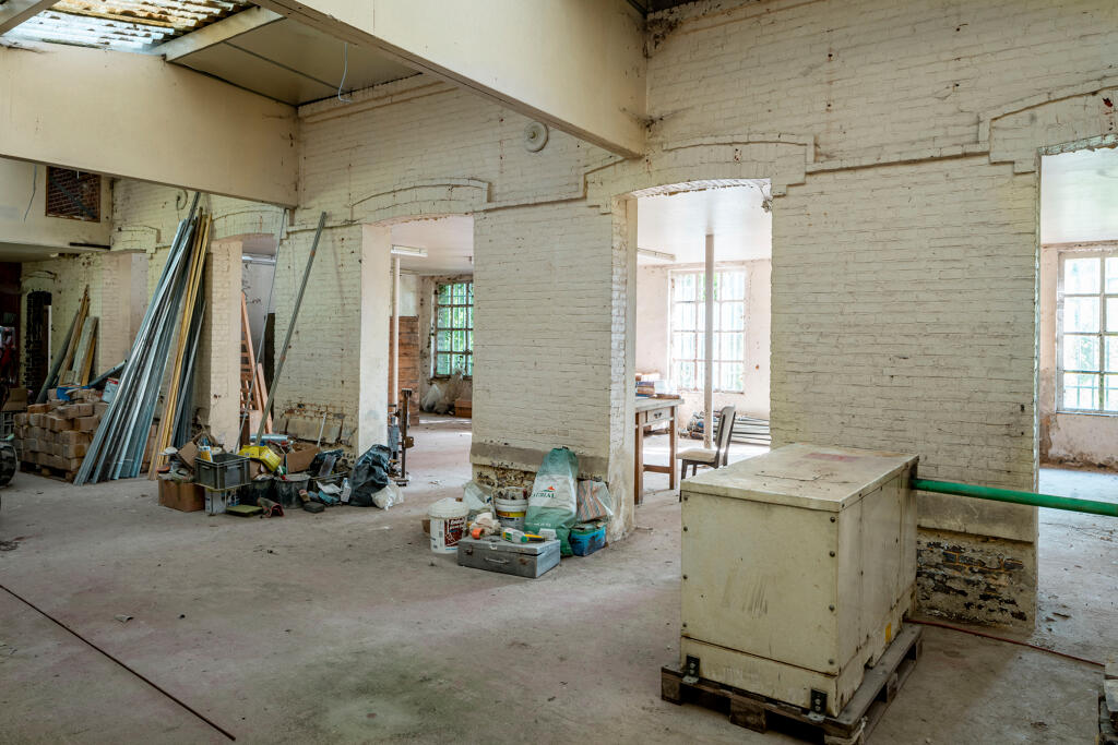 Atelier de rubanerie, vue intérieure : rez-de-chaussée.